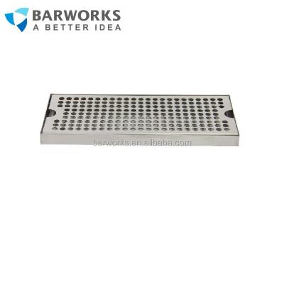 China Sustainable Home Brew Bar Accessories Worktop Stainless Steel Draft Beer Surface Mount Drip Tray for sale