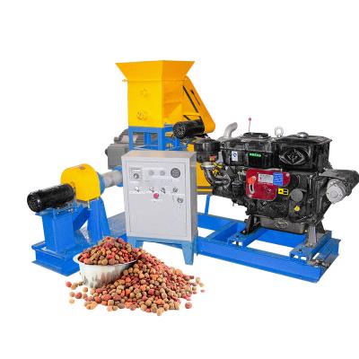 China Farms Factory Price Diesel Engine Floating Fish Feed Pellet Extruder Making Machine for sale