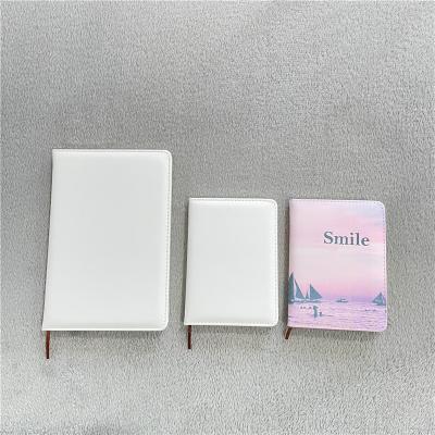 China Fashoion lined notebook full cover A5 A6 sublimation cover printing leather notebook PU for blank sublimation transfer for sale