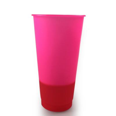 China Sustainable Customized 24oz 700ml PP Single Wall Eco-friendly Temperature Feeling Custom Color Changing Plastic Cup for sale