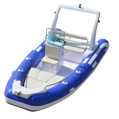 China Warter Sports 18ft 5.5m 8 Person Gray Color Fiberglass Rigid Inflatable Boat For Sale for sale