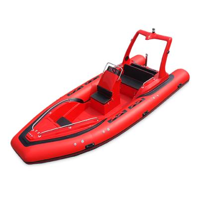 China Warter Sports RIB580 Luxury Semi Rigid Hull Fiberglass Inflatable Boat for sale