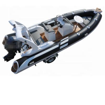 China BREEZE fiberglass hypalon yacht 580cm luxury RIB fiberglass inflatable fishing rowing boats for sale for sale