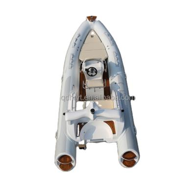 China Fiberglass CE Rib 580 19ft Inflatable Rigid Hull PVC Hypalon Boat Highfield stylye Italy quality for sale for sale