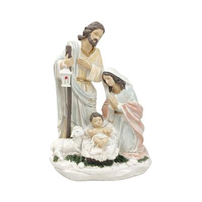 China Europe Resin Nativity Set Religious Baby Jesus And Mary Statues for sale