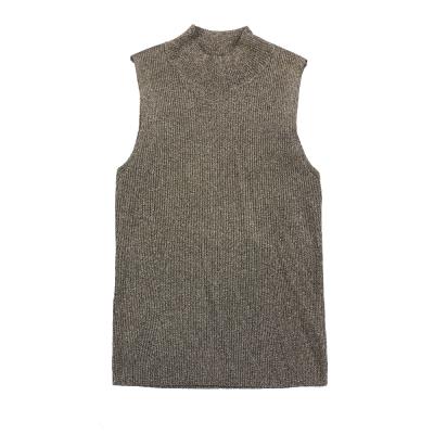 China Stylish Anti-wrinkle Cashmere Round Neck Vest Sweater For Women for sale