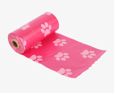 China Sustainable 16 Rolls Lace Hot Sale Eco Friendly High Quality Printed Biodegradable Waste Bags Wholesale Dog Poop Bag With Dispenser for sale