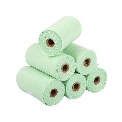 China 24 Dog Poop Green 100% Biodegradable Tote Rolls Large Eco Friendly Plastic Bags for sale