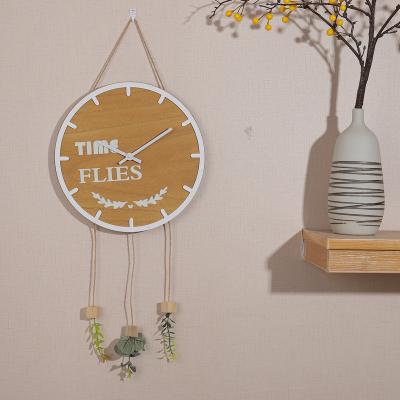 China Calendars Picture Photo Frame High Quality Decorative Square Wooden Wall Clock for sale