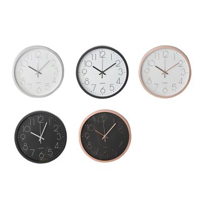 China Sizes Wholesale Home Decoration Round Shape Plastic Clock Wall for sale