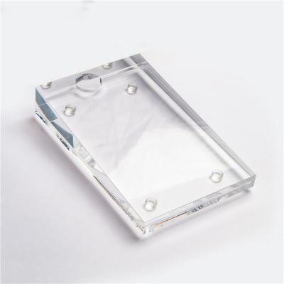 China White Retail Store/Table Top Huawei Sign Label Display Stand/Countertop Single Price Tag Stand With Acrylic Plastic Body Silicone Pad For Retail Store for sale