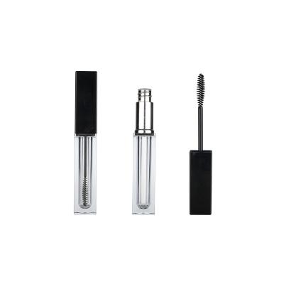 China Cosmetic Eyelash Serum Packaging Empty Square Clear Mascara Tube 6ml With Brush for sale