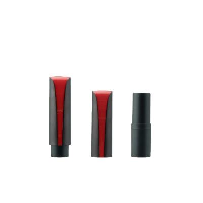 China High Quality Single Custom Container Matte Black Plastic Lip Balm Lip Balm Stick Cosmetic Container Tubes for sale