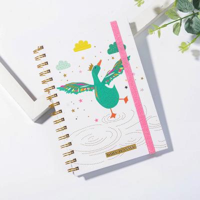 China Custom Wholesale Plain Color Paper Material Spiral Diary Hardcover A5 Notebook for sale