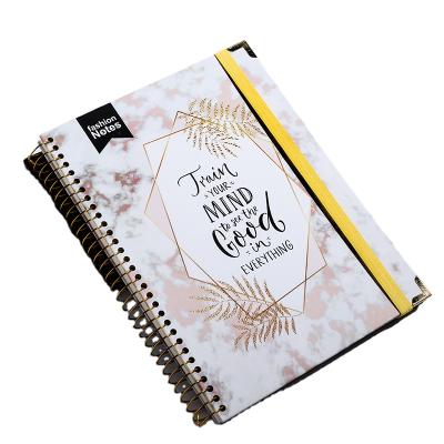 China A6 70g Woodfree Hardcover Travel Spiral Paper Journal Custom Printing Notebook for sale