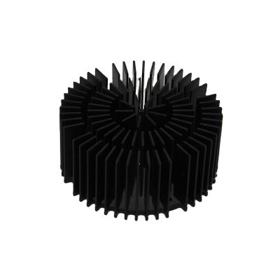 China Radiator FM OEM Customized Extrusion Extruded Aluminum Alloy Profiles Round Sunflower Led Radiator Industrial Radiator With Anodizing for sale