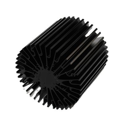 China Radiator FM OEM Customized Sunflower Radiator Black Anodic Oxidation Extrusion Extruded Radiator Big Aluminum Die Casting Sun Flower for sale