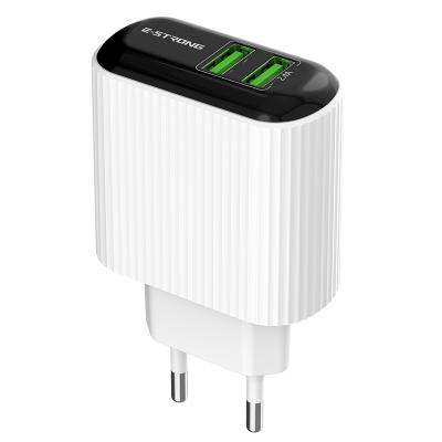 China Hot Seller Mobile Devices Screen Display Charger 12W 2.4A Mobile Dual Port Usb Wall Charger For iPhone For Samsung for sale