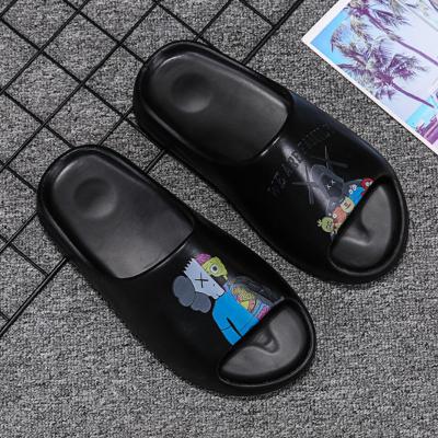 China Fashion Trend Brand Women Graffiti Platform Fish Mouth Shoes Men's Beach Slides Cartoon Cute Ladies Slippers Soft Non-slip Kids Sandals for sale