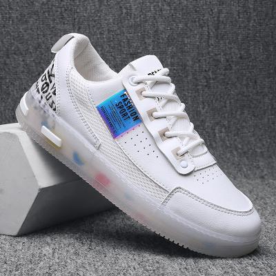 China 2023 Trend Fashion Bottom White Transparent Casual Shoes Fashion Bottom Sneakers For Men for sale