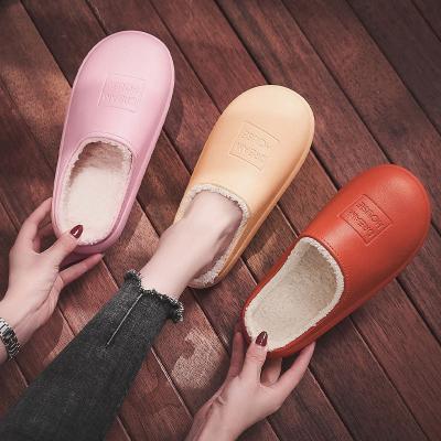 China Fashion trend hot sale multiple color comfortable winter indoor warm slippers non-slip with plush for sale