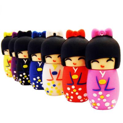 China Cartoon usb 2.0 Kimono Japanese Doll 8gb 16gb usb flash disk USB Memory Stick Flash pen Drive for sale