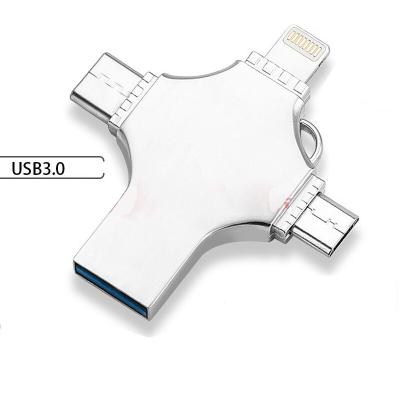 China Promotion Gift USB 3.0 OTG Usb Flash Drive 4 In 1 Flash Drive For Phone & Mac With Factory Price for sale