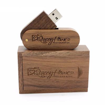 China Engraving Logo Walnut 	Wooden USB Drive 2.0 Flash Disk USB 3.0 Memory Stick Flash Pen Drive for sale