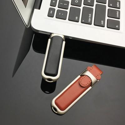 China Wholesale Creative Fashion Leather USB Flash Drive Flash Drives Business Leather U Disk for sale