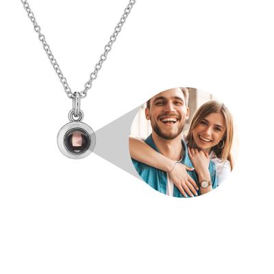 China FASHIONABLE Bellona Hot Selling Couple Custom Necklace Projection Coloring Stainless Steel Necklace Valentine's Day Gift for sale