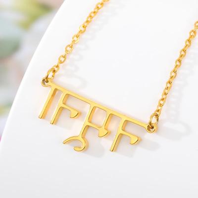 China Vintage Bellona Hot Sale Stainless Steel Custom Letter Name Fashion Necklace Personalized Custom Jewelry Pendant Gift for sale