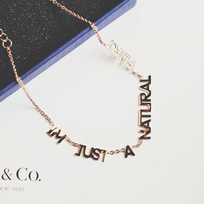 China Fashion Amazon Gelang Khaki All-match Temperament Letter Designs Fashion Korea Link Anklet for sale