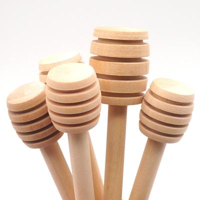 China China Good Quality Wooden Jam Jar Mini Jar With Dipper Honey Ceramic Wooden Stick for sale