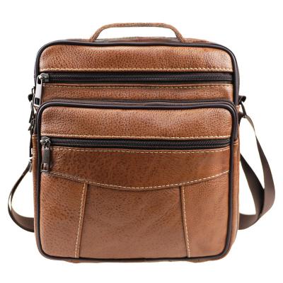 China High Quality Genuine OEM High Quality Office Men Business Satchel Leather Satchel Handbag Cowhide Leather Shoulder Bag Cross Body for sale