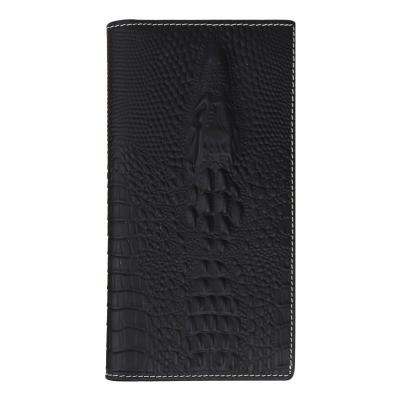 China High Quality Men's Wallet Crocodile OEM RFID Long Clutch Bag Classic Leather Cell Phone Purse Genuine Leather for sale