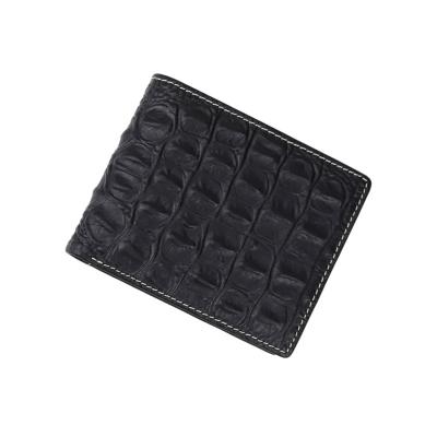 China OEM RFID Men's Snake Skin Pattern Wallet Real Leather Slim Wallet Short Purse Genuine Leather Custom Logo for sale