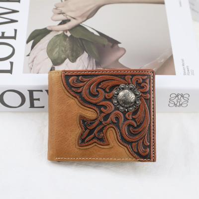 China OEM Real Leather Wallet Waterproof High Quality Handmade Compact Wallet Men Slim Card Holder Custom for sale