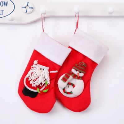 China Eco-Friendly Christmas Jars Decoration Snowflake Tableware Holders Candy Pocket Bag Knife Spoon Fork Mini Stockings for sale