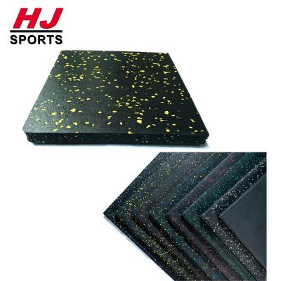 China Popular Wholesale Commercial Rubber Gym Floor Mat Cheap Fitness Training Rubber Home Gym Flooring Mat HJ-8011 for sale