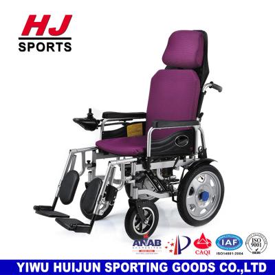 China Aluminum stainless steel brushless motor electric power portable folding wheelchair prices and with lithium battery for deviled people HJ-B598 for sale