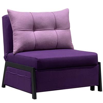 China Hot Selling Simple Purple Fabric Foldable Furniture Modern Sofa Home Furniture Foldable Beds Sectional Modern Sofa for sale