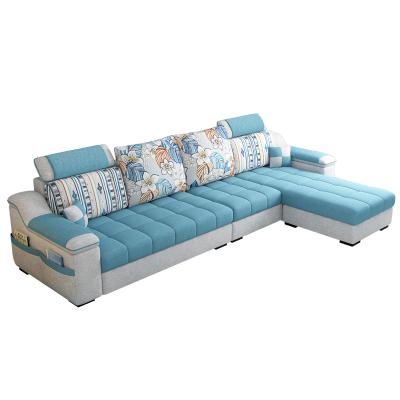 China Detachable And Washable Fabric Modern Simple Corner Sofa Furniture Living Room Combination Extendable Imperial Sofa for sale