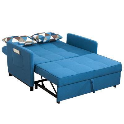 China Factory 1.4m environmental protection folding sofa bed small family living room study metal stretch multifunctional furniture for sale