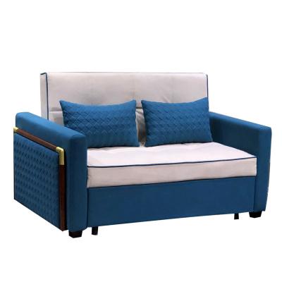 China Million Foldable Hot Selling Multifunctional Folding Sofa Bed Family Small Study Cloth Sofa Solid Wood Dual Function Furniture for sale