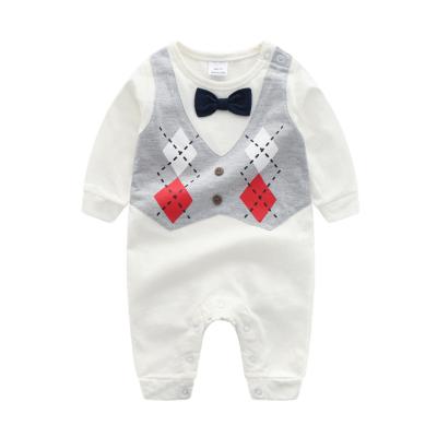 China New Baby Custom Suit 100% Cotton Novelty Gentleman's Overalls With Straps for sale