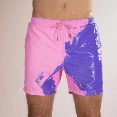 China Exclusive Thermochromic Anti-UV Mens Changing Trunks Custom Color Swim Beach Pants for sale