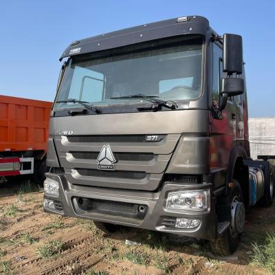 중국 하이 스피드 디젤 사용 된 트랙터 트럭 6x4 Sinotruk Howo 371hp 375hp 판매용