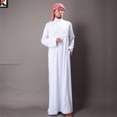 China Arabic 2017 White Color Mens Thobe OEM Islamic Clothing Men Middle East Thobe From China Factory for sale