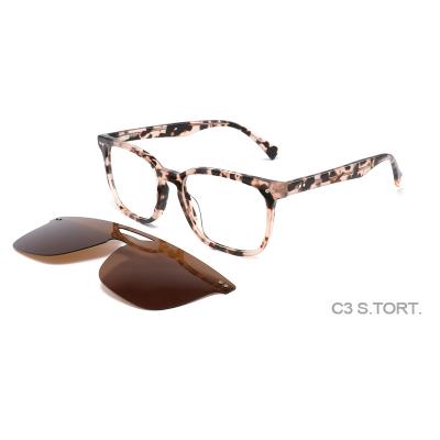 China Yasee hot sale myopic glass optical frame ready running magnetic clip on actetate glass wholesale silp on frames for sale