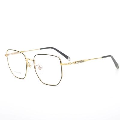 China Luxury Good Quality Silver Titanium Myopic Frame Glasses Best Selling for sale